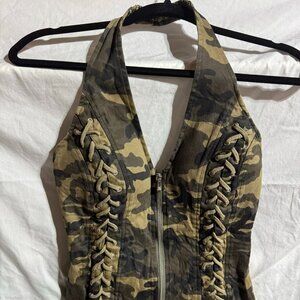 Camo Halter Top
